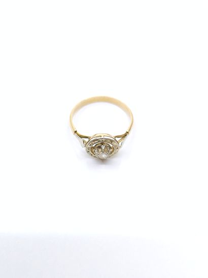 RING in two-tone 750° gold set with a diamond
Gross...