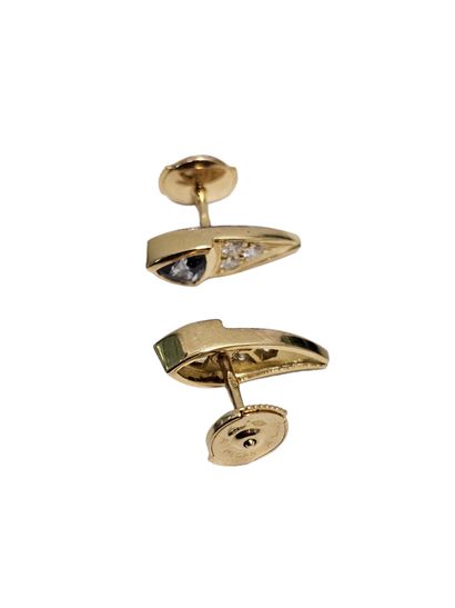 DEMI-PARURE en or jaune 750° comprenant :...