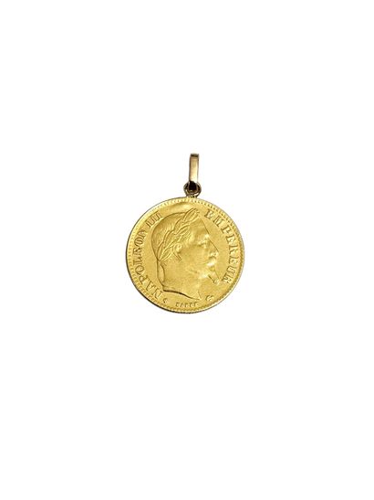 PIECE de 10 francs or Napoleon montée en...