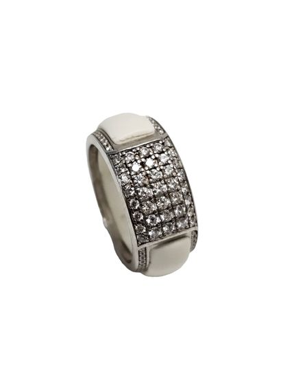 PATEK PHILIPPE 
Bague en or gris 750 et anneau...