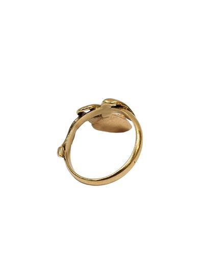 BAGUE serpent en or jaune 750° ornée d'un...