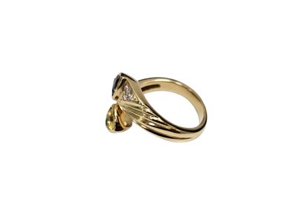 DEMI-PARURE en or jaune 750° comprenant :...