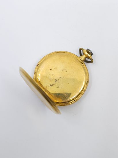 MONTRE DE GOUSSET en or jaune 750° , double...