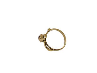 BAGUE serpent en or jaune 750° ornée d'un...