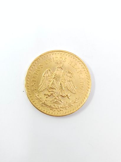 PIECE de 50 pesos en or 
1821/1947
Poids...