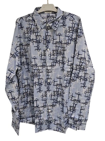 HERMES
Chemise bleux à motifs entremelés
Taille...