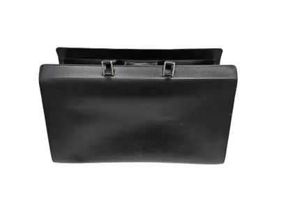 DUNHILL 
Woman's black leather travel bag...