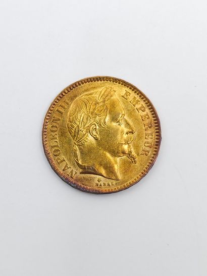 PIECE de 20 francs or 1864 BB 
Poids : 6,44...
