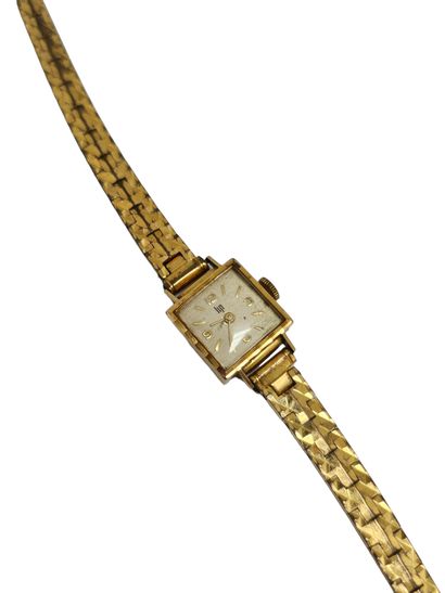 LIP
Montre de dame, boîtier en or 750°, bracelet...