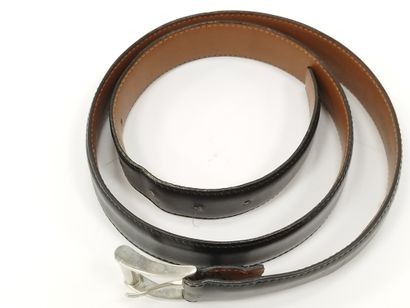 CHRISTIAN DIOR
Ceinture en cuir noir, boucle...