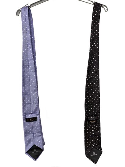 Lanvin
Cravate en soie marron à motifs de...