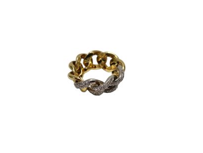 TRAVAIL ITALIEN
Bague en or deux tons 750°...