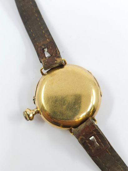 MONTRE bracelet, boitier rond à gousset 
Poids...