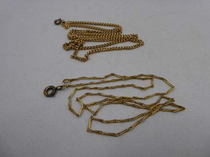 1 Necklace Gold 18kt 4,01g damaged 1 Chain...