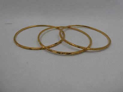 3 Bracelets 18kt Gold 36.59g