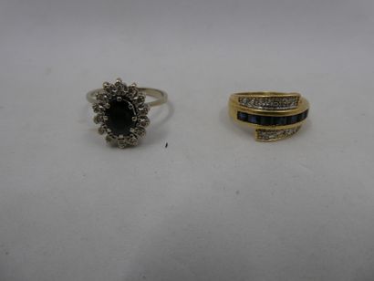 1 Ring 18kt white gold and stones 4,33g 1...