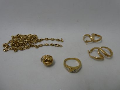 1 Ring 2 tones 18kt Gold and stones 3,38g...