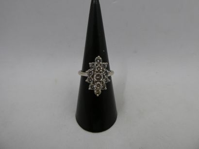 1 Ring 18kt white gold and diamonds 5.10g...