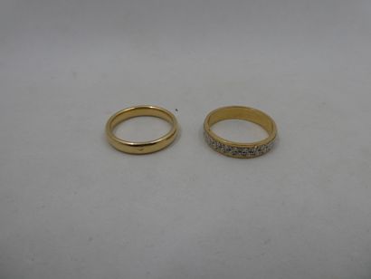 1 Wedding band 18kt gold 4,57g 1 Wedding...