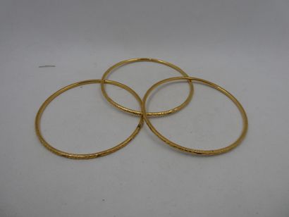 3 Bracelets 18kt Gold 36.47g