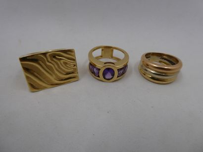 1 Ring Gold 18kt 6,21g 1 Ring Gold 3 tones...