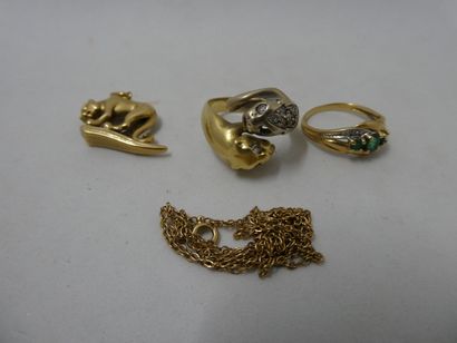 1 Ring Gold 2 tones 18kt and stones 8,72g...