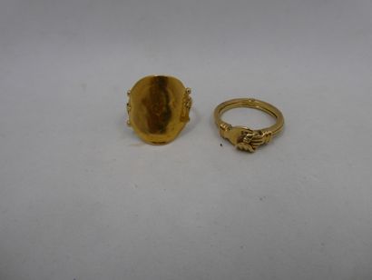 2 Rings 18kt Gold 9.50g