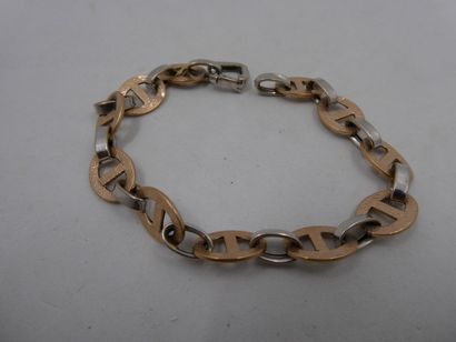 1 Bracelet 2-tone 18kt gold 5.54g