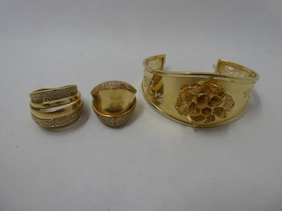 1 Bracelet Gold 18kt 15,64g damaged 1 Ring...