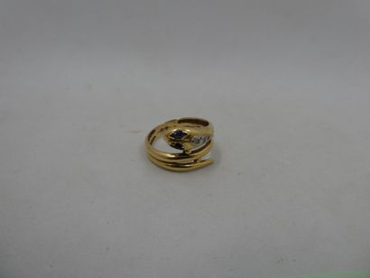1 Ring 18kt gold diamonds and stones 4,2...