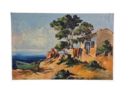 L. Guy
Maison au bord de la mediterranée
Huile...