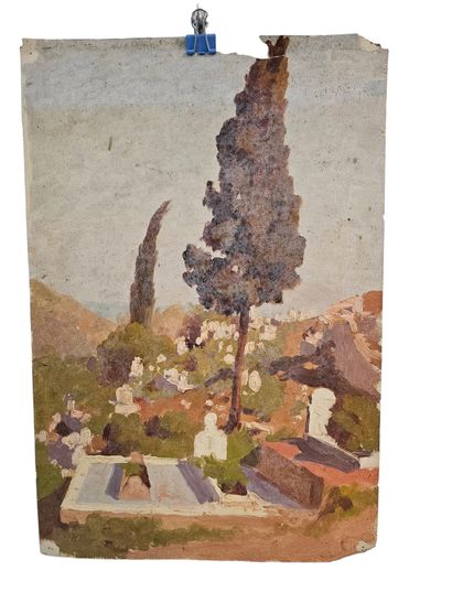 Christian Couillaud
-Paysage provencal 
Huile...