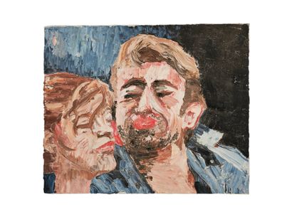 Ensemble de quatre oeuvres amateurs
-Danttier
Couple
Huile...