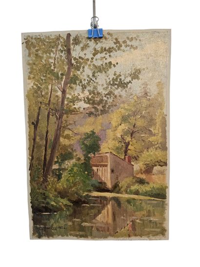 Christian Couillaud
-Paysage provencal 
Huile...