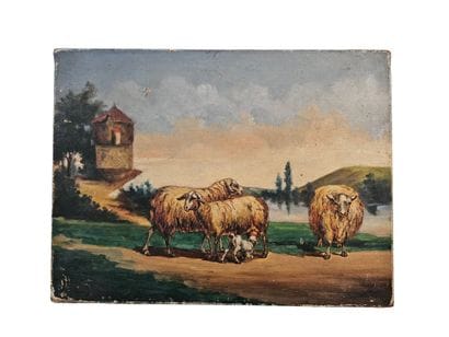 A Chenevier 1873
Village medieval
Huile sur...