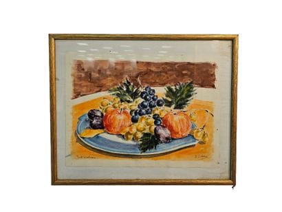 Ensemble de quatre aquarelles
-J. Esteban
Fruits...