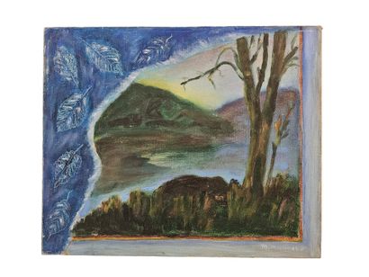 Ensemble de quatre oeuvres amateurs
-Danttier
Couple
Huile...
