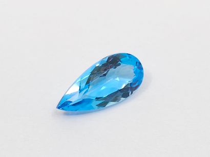 TOPAZE swiss Blue IF , poire , Brésil , 2,53...