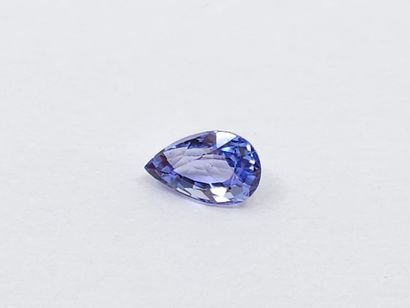 TANZANITE violet blue VVS de forme poire,...