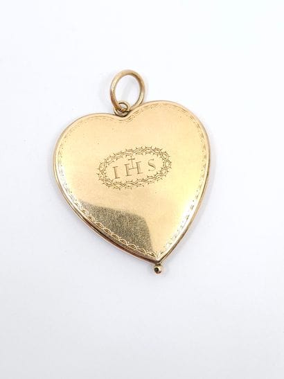 PENDENTIF reliquaire vitré en or rose 750°...
