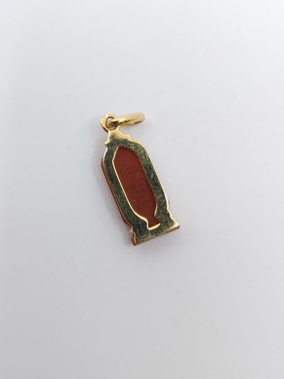 PENDENTIF en or jaune 750° 
Cartouche en...