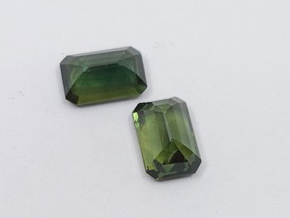 SAPHIR bluish green Nbr 2 , émeraude , Chanthaburi...
