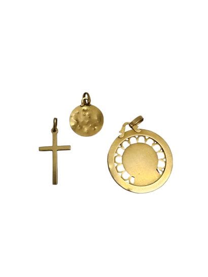 ENSEMBLE DE TROIS MEDAILLES RELIGIEUSES en...