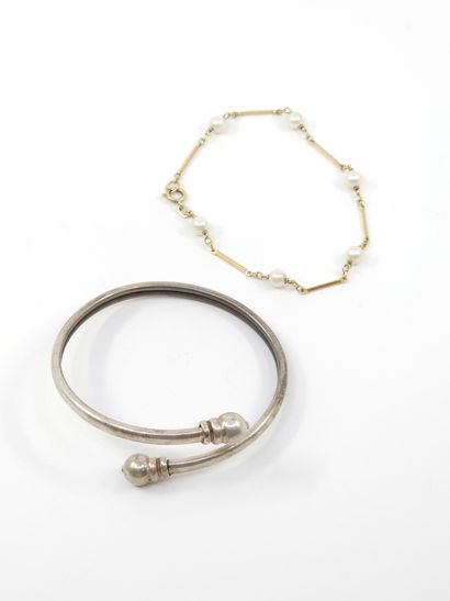 BRACELET en or jaune jaune 585° (14 kt) 
Poids...