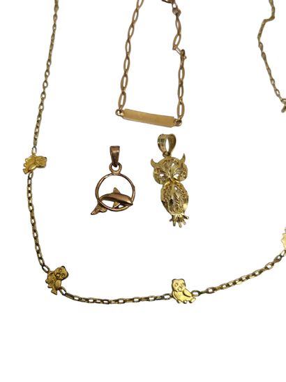 LOT D'OR 750° comprenant :
Un pendentif en...
