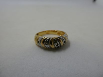 1 Ring 18kt 2-tone gold 1.93 g damaged