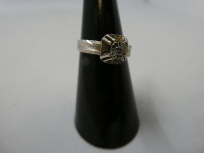 1 Ring 18kt white gold and diamond 3,64g