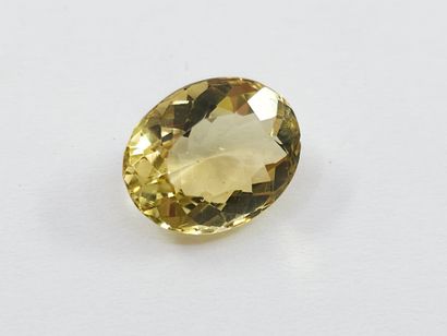 CITRINE yellow VS , ovale , Brésil , 4,93...