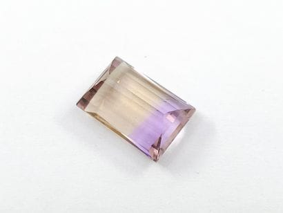 AMETRINE yellow et purple, taille émeraude,...