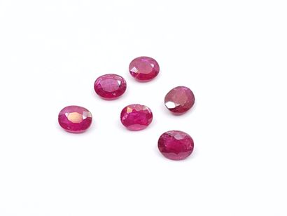RUBY purplish red Nbr 6 , oval , Madagascar...